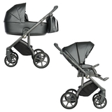 Універсальна коляска 2в1 Roan Bass Next Perl Dark Grey, екошкіра (R-BN-PD) - Pampik