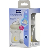 Пляшечка скляна Chicco Natural Feeling C силіконовою соскою, 150 мл (81211.30) - Pampik - 3