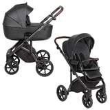 Універсальна коляска 2в1 Roan Bass Next Black Pearl, екошкіра (R-BN-BP) - Pampik