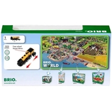 Могутній золотий локомотив для залізниці Brio на батарейках (33630) - Pampik - 5