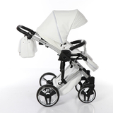 Універсальна коляска 2в1 Junama Mirror Satin 04, білий (J-MS-04) - Pampik - 11