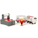 Локомотив для залізниці Brio на р/у з вагоном та пасажиром (33510) - Pampik - 2