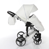 Універсальна коляска 2в1 Junama Mirror Satin 04, білий (J-MS-04) - Pampik - 9