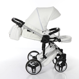 Універсальна коляска 2в1 Junama Mirror Satin 04, білий (J-MS-04) - Pampik - 12