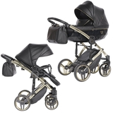 Універсальна коляска 2в1 Junama Fluo line V3 04, чорний (J-Fl-01) - Pampik