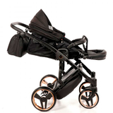 Універсальна коляска 2в1 Junama Mirror Satin 02, чорний/мідна рама (J-MS-02) - Pampik - 9