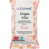 Освіжаючі вологі серветки Cleanic Cream&Fresh Peach, 15 шт. - Pampik