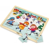 Пазл Viga Toys Времена года Зима, 24 елемента (51272) - Pampik - 2