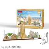3D Пазл CubicFun City Line Barcelona, 186 елементів (MC256h) - Pampik - 4