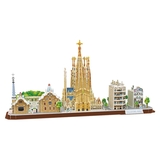 3D Пазл CubicFun City Line Barcelona, 186 елементів (MC256h) - Pampik - 2