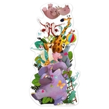 Пазл Janod Пирамидка из животных, 39 элементов (J02727) - Pampik