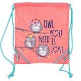 Сумка для взуття Yes SB-10 Owls, персиковий (559133) - Pampik