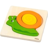 Мини-пазл Viga Toys Улитка, 3 элемента (59931) - Pampik