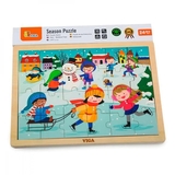 Пазл Viga Toys Времена года Зима, 24 елемента (51272) - Pampik - 3