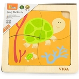 Пазл-вкладыш Viga Toys Черепашки, 4 элемента (50143) - Pampik - 2