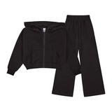 Спортивний костюм Garnamama, бомбер з капішоном, Брюки-палаццо Season 2025 170 Чорний (1055963.1421213) - Pampik