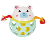 Игрушка-погремушка Lindo Мишка, мятный с белым (Б 340 мишка) - Pampik