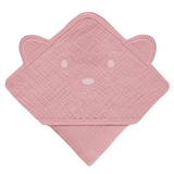 Рушник Lionelo Muslin Hooded Towel Pink Baby, 100х100 см (LO-MUSLIN HOODED TOWEL PINK BABY) - Pampik - 2
