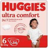 Підгузки на липучках Huggies Ultra Comfort, 6 (15-30 кг), 34 шт. - Pampik
