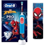 Набір Oral-B: Дитяча електрична зубна щітка Oral-B Pro Kids Людина-Павук з футляром + Зубна нитка Oral-B Essential Floss М'ята, 50 м - Pampik - 3