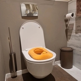 Накладка на унітаз Combi 20543 з махровим чохлом, помаранчевий (5625) - Pampik - 10