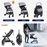 Прогулочная коляска Combi Aura Star 117739, серый (34473) - Pampik - 5