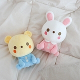 Мягкая музыкальная игрушка-ночник Combi Зайчик 118784, розовый (36825) - Pampik - 4