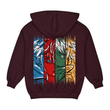 Спортивна кофта Garnamama худі велике на блискавці + з наклейкою Anime 170-176 Бордовий (1056260.1421304) - Pampik