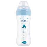 Пляшечка для годування Nuvita Mimic Collection, антиколікова, 330 мл, блакитний (NV6051AZZURO) - Pampik