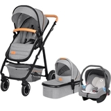 Коляска універсальна 3в1 Lionelo Amber Grey Stone, сірий - Pampik