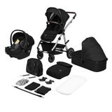 Универсальна коляска 3 в 1 Lionelo Amber Black Silver (AMBER BLACK SILVER) - Pampik - 2