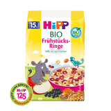 Дитячі органічні пластівці HiPP Кільця, ягідно-фруктові, 120 г - Pampik