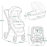 Универсальная коляска 3 в 1 Lionelo Amber Plus Green Forest (LO-AMBER PLUS 3IN1 GREEN FOREST) - Pampik - 13