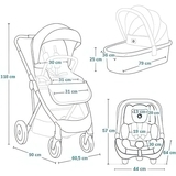 Универсальна коляска 3 в 1 Lionelo Amber Plus Beige Sand (LO-AMBER PLUS 3IN1 BEIGE SAND) - Pampik - 10