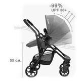 Универсальная коляска 2 в 1 Combi i_Thruller, серый (117126) - Pampik - 8