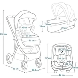 Универсальна коляска 3 в 1 Lionelo Amber Plus Grey Graphite (LO-AMBER PLUS 3IN1 GREY GRAPHITE) - Pampik - 8