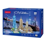 3D Пазл CubicFun City Line Нью-Йорк (MC255h) - Pampik