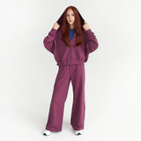 Спортивний костюм Garnamama, бомбер з капішоном,Брюки-палаццо Season 2025 164 Бордовий (1055972.1421214) - Pampik - 2