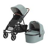 Универсальная коляска 2в1 Uppababy Vista V3 Kenzi Mystic Aqua/Carbon Frame/Saddle Leather (0303-VIS-EU-KNZ) - Pampik