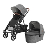 Универсальная коляска 2в1 Uppababy Vista V3 Greyson Charcoal Melange/Carbon Frame/Saddle Leather (0303-VIS-EU- GRY) - Pampik