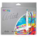 Маркеры для рисования Colorino Artist, двусторонние, 12 цветов (92470PTR) - Pampik