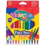Фломастеры Colorino Fibre Pens, 12 цветов (14588PTR/1) - Pampik
