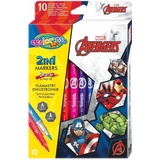 Фломастери двосторонні Colorino Avengers, 10 кольорів (91444PTR) - Pampik