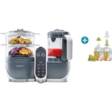 Блендер-пароварка Babymoov Nutribaby+ Grey з набором Foodii (A108463) - Pampik