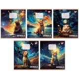 Набор тетрадей Yes Dreamer animals А5, в линейку, 48 листов, 10 шт. (767124) - Pampik