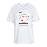 Футболка Garnamama Basic t-shirt жін Love is L Білий (1035450.14005311) - Pampik