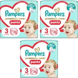 Набір підгузків-трусиків Pampers Premium Care Pants 3 (6-11 кг), 210 шт. (3 уп. по 70 шт.) - Pampik