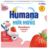 Продукт кисломолочный Humana Клубника Milk Minis, 400 г (4 шт. по 100 г) - Pampik