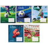 Набір зошитів Yes Hit the goal А5, в клітинку, 48 аркушів, 10 шт. (767371) - Pampik