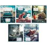 Набір зошитів Yes Funny pets А5, в лінійку, 36 аркушів, 15 шт. (767087) - Pampik